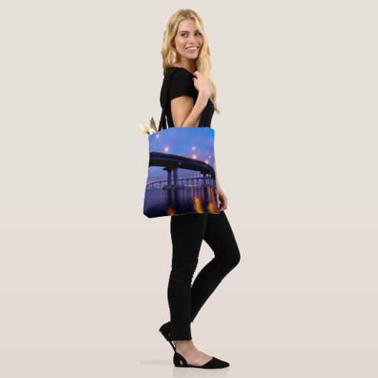 Coronado Bridge in Dusk Tote Bag (Op model)