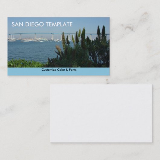 Coronado Bridge San Diego Visitekaartje (Voorkant / Achterkant)