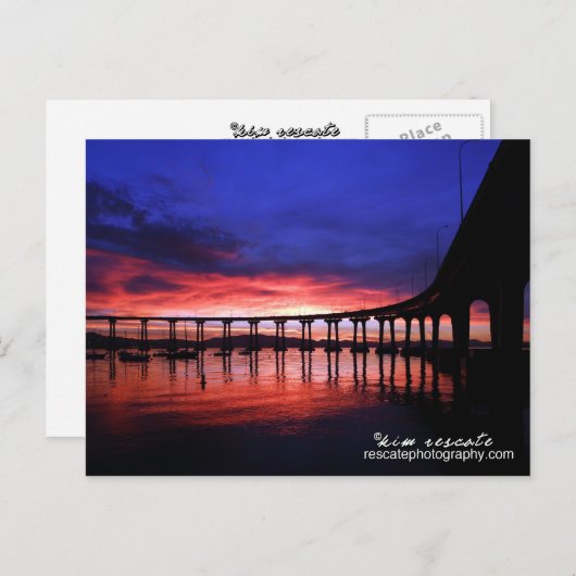 Coronado Bridge Sunrise Briefkaart (Voorkant / Achterkant)