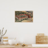 Coronado, CA - Bird's Eye of Hotel del Coronado Poster (Keuken)