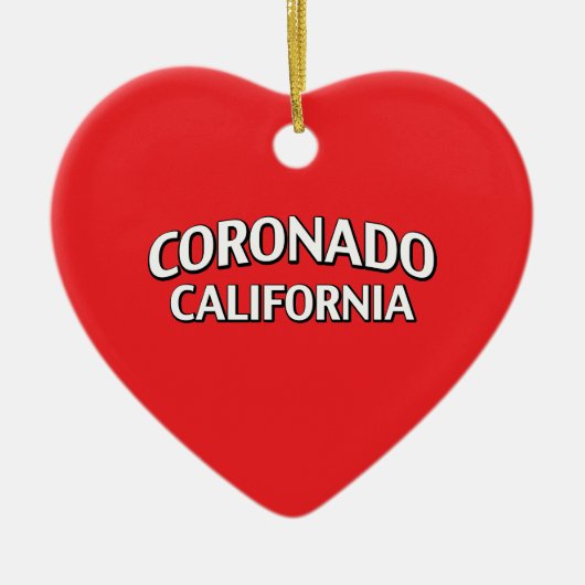Coronado California Keramisch Ornament (Voorkant)
