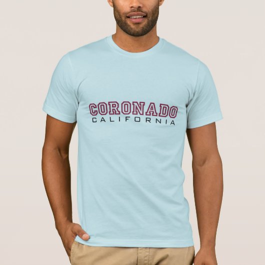 Coronado California - Letters T-shirt (Voorkant)