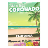 Coronado California strandreisposter Foto Afdruk (Voorkant)