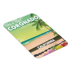 Coronado California strandreisposter Magneet