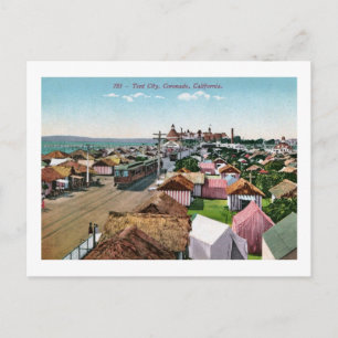 Coronado, Californië, Vintage van Tent City Briefkaart