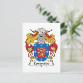 Coronado Family Crest Briefkaart (Staand voorkant)