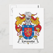 Coronado Family Crest Briefkaart (Voorkant / Achterkant)
