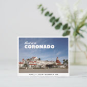 Coronado Hotel Wedding Save the Date Briefkaart (Staand voorkant)