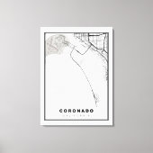 Coronado Map Canvas Afdruk (Voorkant)