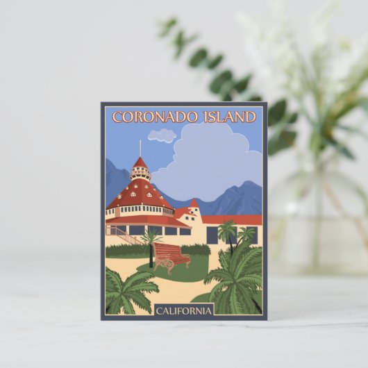 Coronado tropisch eiland, Californië Briefkaart (Staand voorkant)