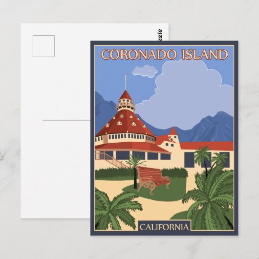 Coronado tropisch eiland, Californië Briefkaart (Voorkant / Achterkant)