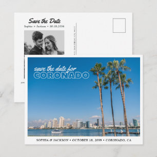 Coronado Trouwkaart Save the Date Retro Prentbrief Briefkaart
