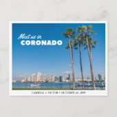 Coronado Wedding Downtown Save the Date Briefkaart (Voorkant)