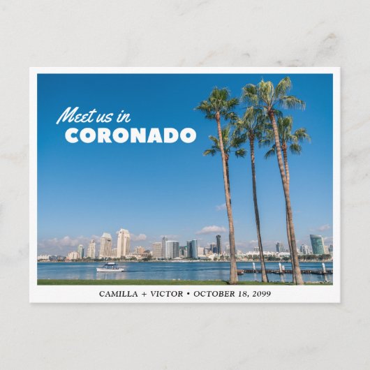 Coronado Wedding Downtown Save the Date Briefkaart (Voorkant)