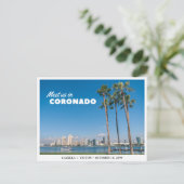 Coronado Wedding Downtown Save the Date Briefkaart (Staand voorkant)
