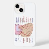 Coronaire arteriën circulatiediagram Humaan Hart Case-Mate iPhone Case (Achterkant)