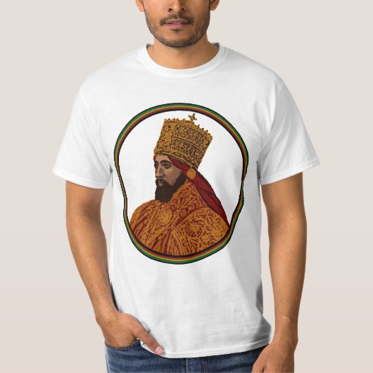 Coronatie Haile Selassie I Rastafari T-shirt (Voorkant)