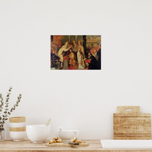 Coronatie van Charles V Heilige Romeinse keizer Poster (Keuken)