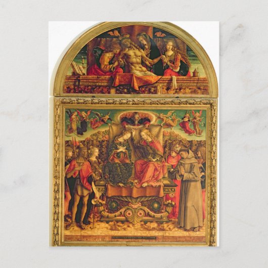 Coronatie van de maagd briefkaart (Voorkant)