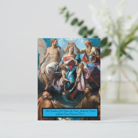 Coronatie van de maagd briefkaart (Staand voorkant)