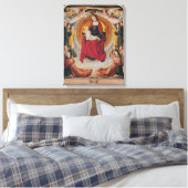 Coronatie van de Maagd, centraal paneel Canvas Afdruk (Insitu (Slaapkamer))