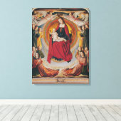 Coronatie van de Maagd, centraal paneel Canvas Afdruk (Insitu (Houten vloer))