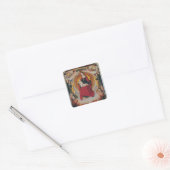 Coronatie van de Maagd, centraal paneel Vierkante Sticker (Envelop)