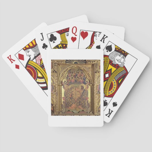 Coronatie van de Maagd (details van de polytych) Pokerkaarten (Achterkant)