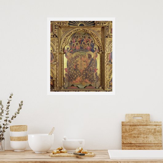 Coronatie van de Maagd (details van de polytych) Poster (Keuken)