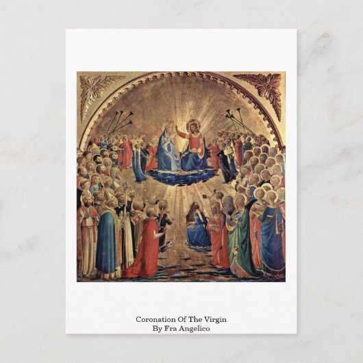 Coronatie van de maagd door Fra Angelico Briefkaart (Voorkant)