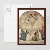 Coronatie van de maagd door Fra Angelico Briefkaart (Voorkant / Achterkant)