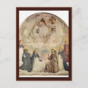 Coronatie van de maagd door Fra Angelico Briefkaart