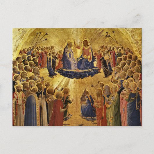 Coronatie van de Maagd door Fra Angelico Briefkaart (Voorkant)