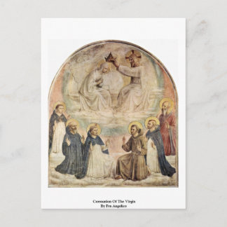 Coronatie van de maagd door Fra Angelico Briefkaart