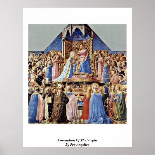 Coronatie van de maagd door Fra Angelico Poster (Voorkant)