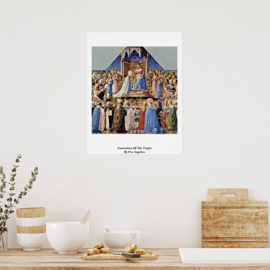 Coronatie van de maagd door Fra Angelico Poster (Keuken)