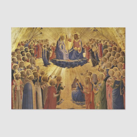 Coronatie van de Maagd door Fra Angelico Tissuepapier (Voorkant)