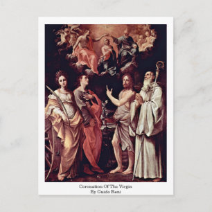 Coronatie van de maagd door Guido Reni Briefkaart
