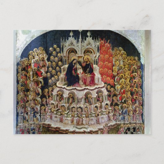 Coronatie van de Maagd in Paradise, 1438 Briefkaart (Voorkant)