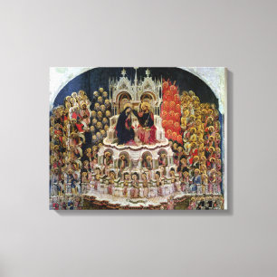 Coronatie van de Maagd in Paradise, 1438 Canvas Afdruk