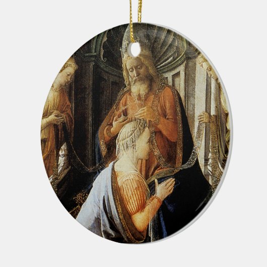 Coronatie van de Maagd Keramisch Ornament (Links)