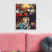Coronatie van het Glas in lood van de gevlekte Maa Canvas Afdruk (Insitu (Woonkamer))