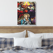 Coronatie van het Glas in lood van de gevlekte Maa Canvas Afdruk (Insitu (Slaapkamer))