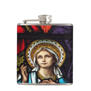 Coronatie van het Glas in lood van de gevlekte Maa Heupfles