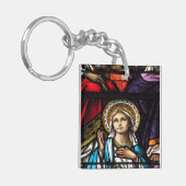Coronatie van het Glas in lood van de gevlekte Maa Sleutelhanger (Voorkant Links)