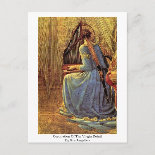 Coronatie van het MaagdenDetail door Fra Angelico Briefkaart (Voorkant)
