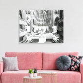 Coronatie van James II in het Collegiate Canvas Afdruk (Insitu (Woonkamer))