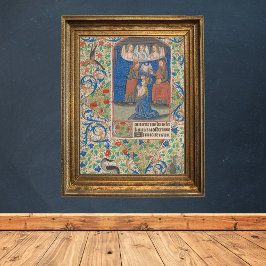 Coronatie van Mary Medieval Illuminated Manuscript Poster