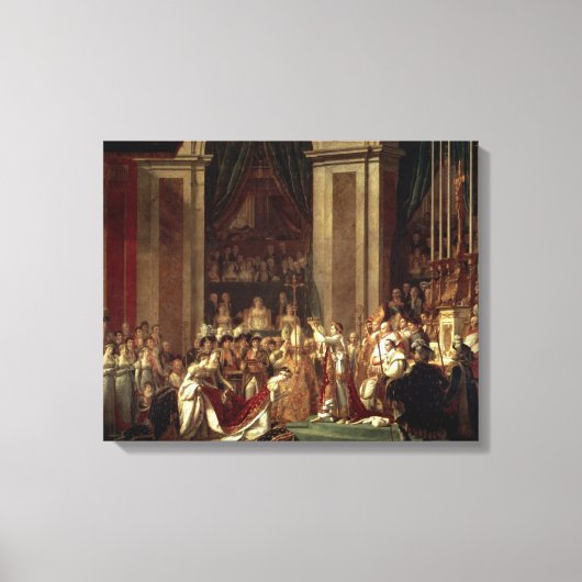 Coronatie van Napoleon door Jacques-Louis David Canvas Afdruk (Voorkant)