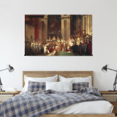 Coronatie van Napoleon door Jacques-Louis David Canvas Afdruk (Insitu (Slaapkamer))